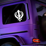 Personality Of The Sikh Symbol Vinyl Die Cut Bumper Car Stickers For Truck Bike Scooter Motorbike Cycling Bicycle Wall Universal