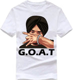 Sidhu Moose Wala Punjabi Singer GOAT T-Shirt, Legend Never Dies, Sidhu Moosewala Rapper Lovers Shirt, Unisex Adults Kids Tee Top