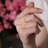 Stainless Steel Yoga Om Necklace for Women Gold Plated Aum Sanskrit Yoga Chakra Pendant Jewelry Mother's Day Gift