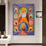 India Art The Ten Sikh Gurus Canvas Painting Wall Art Guru Nanak Posters Prints Sikhism Wall Picture for Living Room Decoration