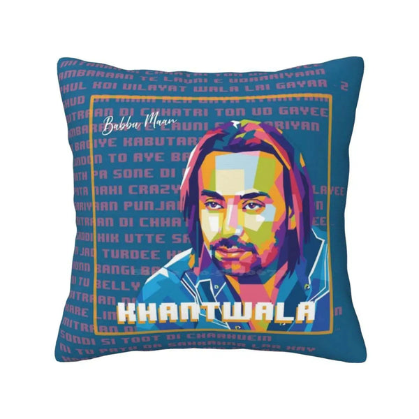 Babbu Maan Fashion Sofa Throw Pillow Cover Pillowcase Punjabi Music Mann Sikh Mitran Di Chatri Adab Lockdown Ghum Ghum Sardar