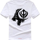 Sikh Lion Khanda Symbol T Shirt Sikhism Humanism Face Adults Kids tee top long or short sleeves