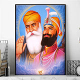 India Art The Ten Sikh Gurus Canvas Painting Wall Art Guru Nanak Posters Prints Sikhism Wall Picture for Living Room Decoration