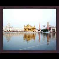 Amritsar Golden Temple Framed Art  Sikh Holy Site Wall Decor Poster for HomeOfficeGifting