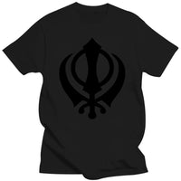 KHANDA SYMBOL MENS T SHIRT SIKH FAITH PUNJABI EMBLEM RELIGION SIKHISM Cheap wholesale tees,Cotton For Man,hot tees