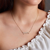 Hindi Name Necklace Custom Hindu Font Necklaces Personalized Stainless Steel Pendant Nameplate Necklace For Women Jewelry Gift