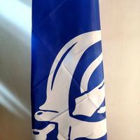 Blue Polyester Sikh Flag Indian Sikhism Religion Banner Outdoor Decor 90x150CM Polyester