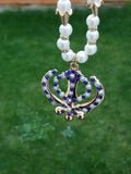 Gold Plated Punjabi Sikh Khanda Stunning Pendant Red BLue Car Rear Mirror Hanger