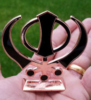 Sikh Punjabi Rose Gold Singh Kaur Khanda Khalsa Car Dashboard Desktop Stand UU3