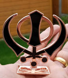 Sikh Punjabi Rose Gold Singh Kaur Khanda Khalsa Car Dashboard Desktop Stand UU3