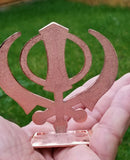 Sikh Punjabi Rose Gold Singh Kaur Khanda Khalsa Car Dashboard Desktop Stand UU3