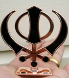 Sikh Punjabi Rose Gold Singh Kaur Khanda Khalsa Car Dashboard Desktop Stand UU3