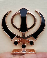 Sikh Punjabi Rose Gold Singh Kaur Khanda Khalsa Car Dashboard Desktop Stand UU3