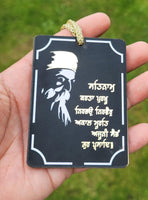 Sikh Guru Nanak Dev Ji Car Mirror HANGER Punjabi Singh Kaur Wood Pendant GG6 New