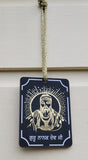 Sikh Guru Nanak Dev Ji Car Mirror HANGER Punjabi Singh Kaur Wood Pendant GG6 New