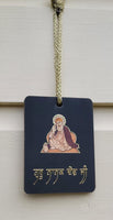 Sikh Guru Nanak Dev Ji Car Mirror HANGER Punjabi Singh Kaur Wood Pendant GG6 New