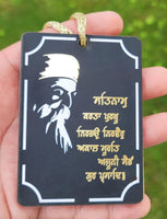 Sikh Guru Nanak Dev Ji Car Mirror HANGER Punjabi Singh Kaur Wood Pendant GG6 New