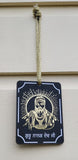 Sikh Guru Nanak Dev Ji Car Mirror HANGER Punjabi Singh Kaur Wood Pendant GG6 New