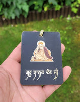 Sikh Guru Nanak Dev Ji Car Mirror HANGER Punjabi Singh Kaur Wood Pendant GG6 New