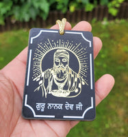 Sikh Guru Nanak Dev Ji Car Mirror HANGER Punjabi Singh Kaur Wood Pendant GG6 New