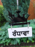 Sidhu Dhillon Randhawa Punjabi Car Hanger Rear Mirror Punjab Surname Pendant GG